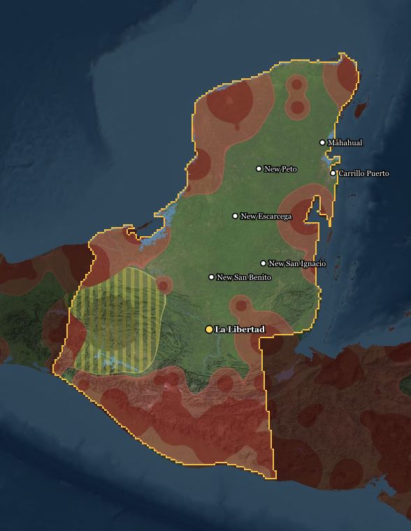 Tikal Mandate térképe